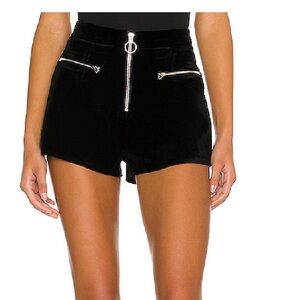 NWT Superdown velvet shorts with front zipper
